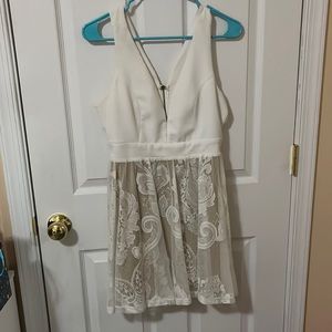 white lace dress